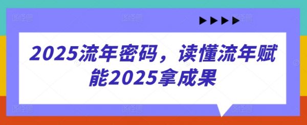 2025流年密码，读懂流年赋能2025拿成果-副业资源站