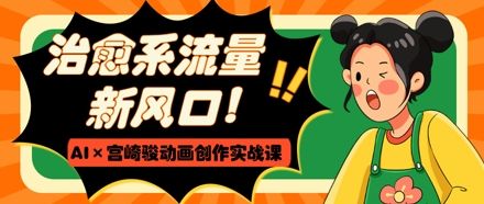 治愈系流量新风口，AI+宫崎骏动画创作实战课，从0到1打造爆款视频-副业资源站