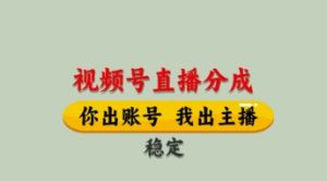视频号直播分成，全程托管招募，单月轻松变现8k【揭秘】-副业资源站