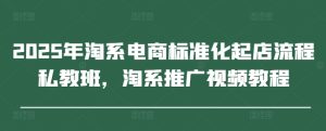 2025年淘系电商标准化起店流程私教班，淘系推广视频教程-副业资源站
