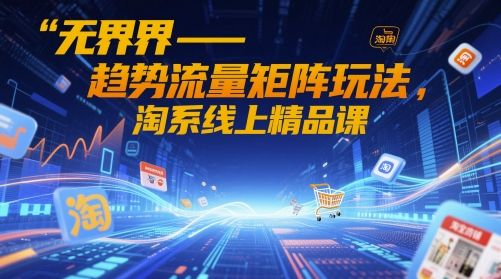 无界-趋势流量矩阵玩法，淘系线上精品课-副业资源站