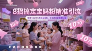 8招搞定宝妈粉精准引流,精准引流10万本地母婴粉,多渠道流量爆破玩法-副业资源站