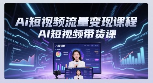Ai短视频流量变现课程，Ai短视频带货课-副业资源站