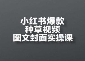 小红书爆款种草视频图文封面实操课,开店、选品、引流、变现全流程-副业资源站