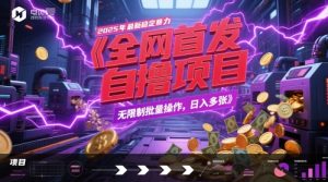 全网首发，2025年最新稳定暴力全自动自撸项目，无限制批量操作，日入多张【揭秘】-副业资源站