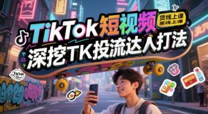 TikTok短视频带货线上课,深挖TK投流达人打法-副业资源站