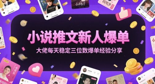 小说推文新人爆单大佬每天稳定三位数爆单经验分享-副业资源站