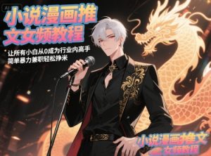 小说漫画推文女频教程，让所有小白从0成为行业内高手，简单暴力兼职轻松挣米-副业资源站