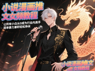 小说漫画推文女频教程，让所有小白从0成为行业内高手，简单暴力兼职轻松挣米-副业资源站