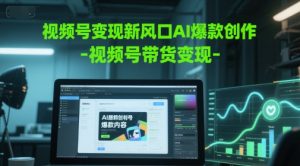 视频号变现新风口AI爆款创作-视频号带货变现-副业资源站