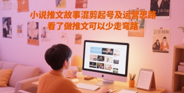 小说推文故事混剪起号及运营思路，看了做推文可以少走弯路-副业资源站