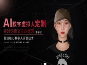 AI数字虚拟人定制,实时语音交互训练营(零基础),前沿核心数字人开发技术-副业资源站