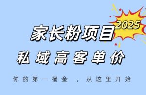 家长粉项目,一个可以长期变现暴利项目,私域高客单价,轻松完成你的人生第一桶金-副业资源站