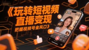 玩转短视频直播变现,把握视频号金风口-副业资源站