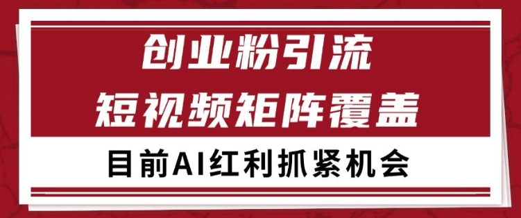 小红书某音创业赛道引流获客 自热矩阵日引200+【揭秘】-副业资源站