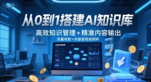 从0到1搭建AI知识库,高效知识管理+精准内容输出,流量收割+内容变现双闭环-副业资源站