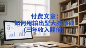 付费文章：如何用输出型大脑挣钱(三年收入翻倍)-副业资源站