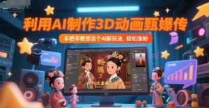 利用AI制作3D动画甄嬛传，流量爆了，手把手教你这个AI新玩法，轻松涨粉-副业资源站
