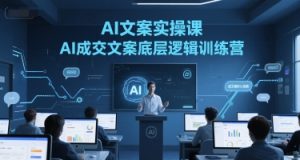 AI文案实操课，AI成交文案底层逻辑训练营-副业资源站