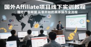 国外Affiliate项目线下实训教程,国外广告联盟从零开始的具体操作全流程-副业资源站