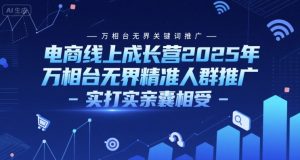 电商线上成长营2025年,万相台无界关键词推广-万相台无界精准人群推广-实打实亲囊相受-副业资源站