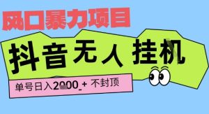 2025最新抖音暴力挂G撸金项目，单号产出2k+ ，小白当天也能拿结果，长期稳定做的项目【揭秘】-副业资源站