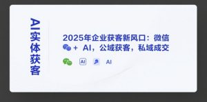 AI实体获客，2025年企业获客新风口：微信+ AI，公域获客，私域成交-副业资源站