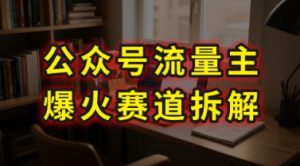 AI公众号流量主爆火赛道拆解—剧评领域,86分钟干货分享-副业资源站
