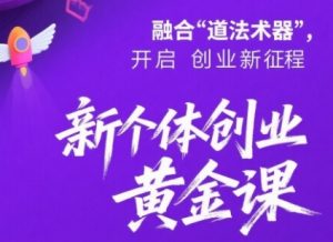 新个体创业黄金课:道法术器四维抢占2025红利-副业资源站