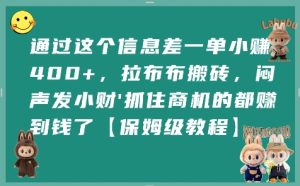 通过这个信息差一单小挣4张+，拉布布搬砖，闷声发小财抓住商机的都挣到钱了【保姆级教程】-副业资源站