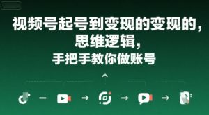 视频号起号到变现的思维逻辑，手把手教你做账号-副业资源站