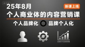 个人商业体的内容营销课25年8月，个人品牌化，品牌个人化，自媒体ip内容营销策略-副业资源站