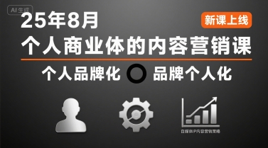 个人商业体的内容营销课25年8月，个人品牌化，品牌个人化，自媒体ip内容营销策略-副业资源站