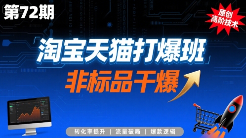 淘宝天猫打爆班原创高阶技术第72期，非标品干爆-副业资源站