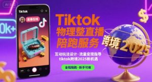 Tiktok物理整蛊直播陪跑服务-tiktok跨境2025-副业资源站