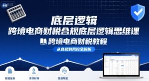 跨境电商财稅合规底层逻辑思维课-跨境电商财税教程-副业资源站