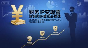 财务IP变现营，财务知识变现必修课，全方位助力财务从业者打造个人IP，实现知识变现-副业资源站