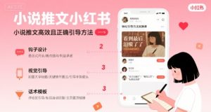 小说推文小红书高转化引导方法实操课，小说推文高效且正确引导方法-副业资源站