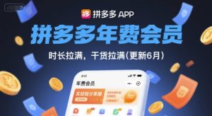 拼多多年费会员，实经验分享操，时长拉满，干货拉满(更新9月)-副业资源站