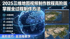 2025三维地图视频制作教程高阶版,掌握全过程制作方法-副业资源站