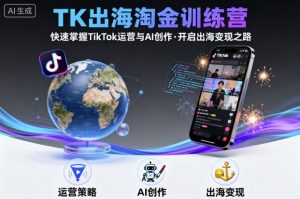 TK出海淘金训练营，助你快速掌握TikTok运营与AI创作，开启出海变现之路-副业资源站