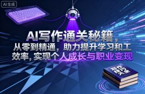 AI写作通关秘籍，从零到精通，助力提升学习和工作效率，实现个人成长与职业变现-副业资源站