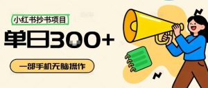 小红书抄书项目，无脑操作，一天3张-副业资源站