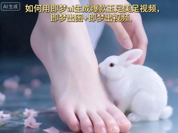 如何用即梦ai生成爆款玉足美足视频，即梦出图+即梦出视频，快速涨粉-副业资源站