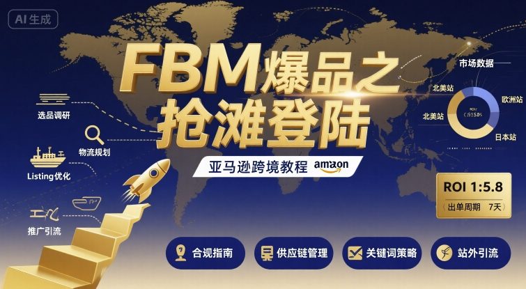 FBM爆品之抢滩登陆-亚马逊跨境教程-副业资源站