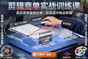 剪辑商单实战训练课，真实商单案例分享，在实战中练会剪辑-副业资源站