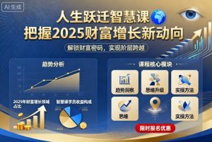 人生跃迁智慧课，把据2025财富增长新动向-副业资源站