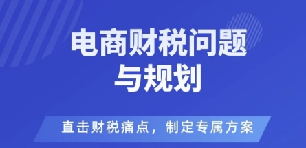 电商企业财税风险与规避，直击财税痛点，制定专属方案-副业资源站