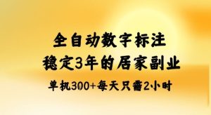 全自动数字标注,稳定3年的蓝海项目,居家也能矩阵开干的副业,单机日入3张+【揭秘】-副业资源站
