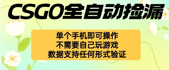自动挂G捡漏，不用自己挂G不用玩游戏，一个手机即可操作，新手小白轻松月入1W+【揭秘】-副业资源站